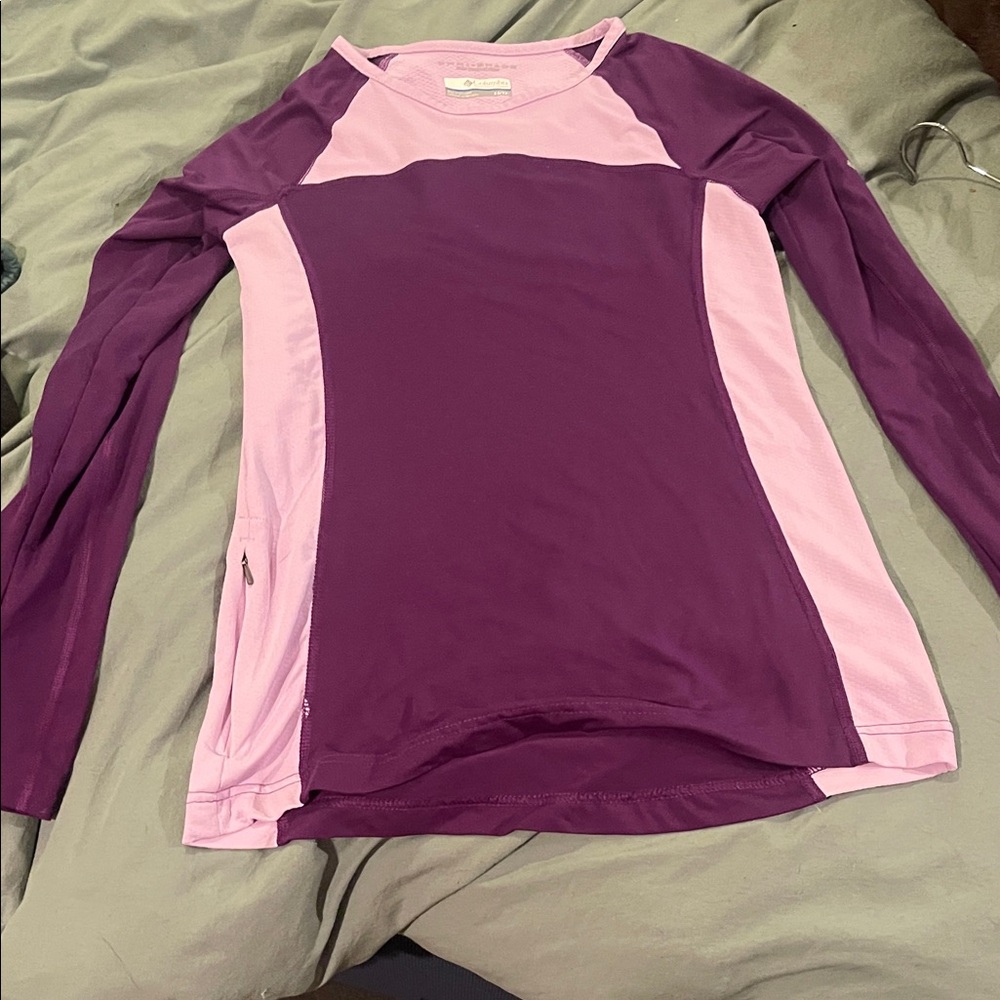Omni Shade Women's Long Sleeve Top in Purple and Pink (sun protection shirt)